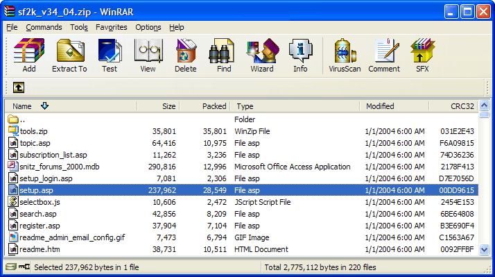 Screenshot programu WinRAR 4.11 