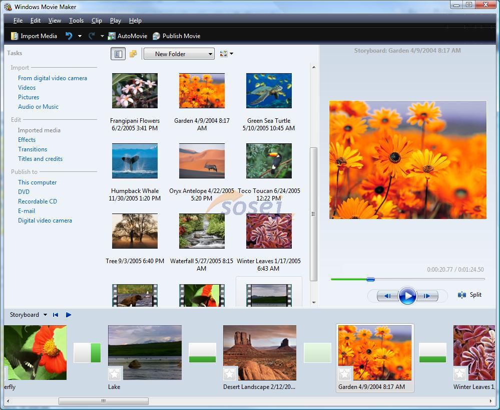 Screenshot Windows Movie Maker 2.6 Vista
