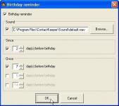 Screenshot programu Birthday Reminder 2.9.1 
