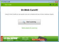 Screenshot programu Dr.WEB CureIt! 8.0 